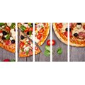 5-TEILIGES WANDBILD PIZZA - BILDER VON ESSEN UND GETRÄNKEN - BILDER