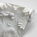 ÖNTAPADÓ TAPÉTA 3D FEHÉR VIRÁGOK - ÖNTAPADÓ TAPÉTÁK - TAPÉTÁK