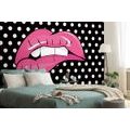 TAPET BUZE ROZ POP ART - TAPETE POP ART - TAPETURI