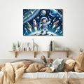 SLIKA MALI ASTRONAUT NA PUSTOLOVNOJ MISIJI - DJEČJE SLIKE SVEMIR - SLIKE