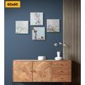 CANVAS PRINT SET DELICATE STILL LIFE WITH AN ANGEL - SET OF PICTURES - PICTURES