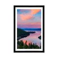 AFFICHE AVEC MONTURE LAC AU COUCHER DU SOLEIL - NATURE - AFFICHES