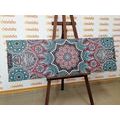 CANVAS PRINT INDIAN MANDALA WITH FLORAL PATTERN - PICTURES FENG SHUI - PICTURES