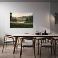 TABLEAU SUR TOILE – MATIN BRUMEUX AU-DESSUS D’UNE PRAIRIE - TABLEAUX DE CHAMPS ET PRAIRIES - TABLEAUX