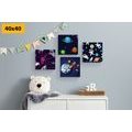 CANVAS PRINT SET SPACE WORLD - SET OF PICTURES - PICTURES