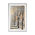 POSTER WITH MOUNT WINTER AVENUE OF TREES - NATURE - POSTERS