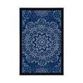 AFFICHE MANDALA BLEU AVEC UN MOTIF ABSTRAIT - FENG SHUI - AFFICHES