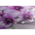 TABLOU FLORI VIOLETE PE FUNDAL ABSTRACT - TABLOU FLORI - TABLOURI