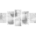 5-PIECE CANVAS PRINT LUXURY IN BLACK AND WHITE - BLACK AND WHITE PICTURES - PICTURES