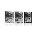 POSTER BLACK AND WHITE MOUNTAIN LANDSCAPE - BLACK AND WHITE - POSTERS