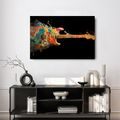 WANDBILD GITARRE IM BUNTEN WIRBEL - MUSIKBILDER - BILDER