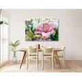 CANVAS PRINT BLOOMING LILIES IN THE GARDEN - PICTURES FLOWERS - PICTURES