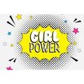 WANDBILD MIT POP-ART-AUFSCHRIFT - GIRL POWER - POP-ART-BILDER - BILDER