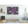 CANVAS PRINT FRIENDLY ALIEN - CHILDRENS PICTURES - PICTURES