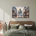 OBRAZ DEŠTIVÁ ULICE S KATEDRÁLOU - OBRAZY MĚSTA - OBRAZY