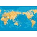 SELF ADHESIVE WALLPAPER WORLD MAP IN AN INTERESTING DESIGN - SELF-ADHESIVE WALLPAPERS - WALLPAPERS