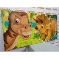 CANVAS PRINT HAPPY DINOSAURS - CHILDRENS PICTURES - PICTURES