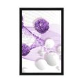 POSTER FLOWERS WITH ABSTRACT BACKGROUND - ABSTRACT AND PATTERNED - POSTERS