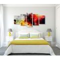 5-PIECE CANVAS PRINT MODERN MEDIA PAINTING - ABSTRACT PICTURES{% if product.category.pathNames[0] != product.category.name %} - PICTURES{% endif %}