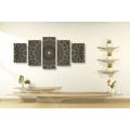 5-PIECE CANVAS PRINT MANDALA IN VINTAGE STYLE - PICTURES FENG SHUI - PICTURES