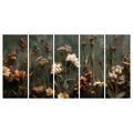 5-TEILIGES WANDBILD BLUMENHARMONIE - BILDER BLUMEN - BILDER