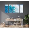 5-PIECE CANVAS PRINT SEA WAVE - PICTURES OF NATURE AND LANDSCAPE - PICTURES