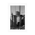 POSTER WITH MOUNT MANHATTAN IN BLACK AND WHITE - BLACK AND WHITE - POSTERS