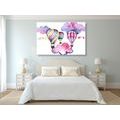 CANVAS PRINT BALLOONS IN THE WIND - CHILDRENS PICTURES - PICTURES