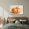 QUADRO SU TELA – ZUCCA ARANCIONE CREMA IN PRIMO PIANO - QUADRI HALLOWEEN E HORROR - STAMPE E QUADRI