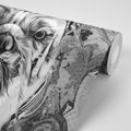 WALLPAPER BULLDOG IN BLACK AND WHITE - BLACK AND WHITE WALLPAPERS - WALLPAPERS