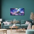 TABLEAU SUR TOILE – PALAIS SPATIAL AU-DESSUS DES NUAGES - IMAGES DE GALAXIE - TABLEAUX
