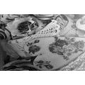 CANVAS PRINT ROMANTIC VINTAGE STYLE IN BLACK AND WHITE - BLACK AND WHITE PICTURES - PICTURES