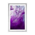 POSTER WITH MOUNT MAGICAL PURPLE ABSTRACTION - ABSTRACT AND PATTERNED - POSTERS