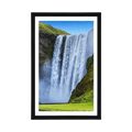 POSTER WITH MOUNT ICONIC WATERFALL IN ICELAND - NATURE - POSTERS
