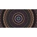 CANVAS PRINT MANDALA WITH A SUN PATTERN IN SHADES OF PURPLE - PICTURES FENG SHUI - PICTURES