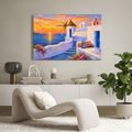 WANDBILD GRIECHISCHE INSEL BEI SONNENUNTERGANG - BILDER MEER UND STRAND - BILDER