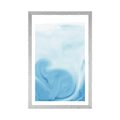 POSTER WITH MOUNT BEAUTIFUL BLUE ABSTRACTION - ABSTRACT AND PATTERNED - POSTERS