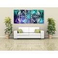 5-PIECE CANVAS PRINT MODERN MANDALA WITH AN ORIENTAL PATTERN - PICTURES FENG SHUI{% if product.category.pathNames[0] != product.category.name %} - PICTURES{% endif %}