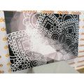 CANVAS PRINT MANDALA ELEMENTS IN BLACK AND WHITE - BLACK AND WHITE PICTURES - PICTURES