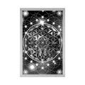 AFFICHE MANDALA CHARMANT EN NOIR ET BLANC - NOIR ET BLANC - AFFICHES