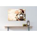 CANVAS PRINT AUTUMN CUP OF COFFEE - PICTURES OF FOOD AND DRINKS - PICTURES