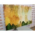 IMPRESSION SUR TOILE ARBRES VERTS ASYMÉTRIQUES - IMPRESSION SUR TOILE DE NATURE ET PAYSAGE - IMPRESSION SUR TOILE