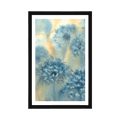 POSTER WITH MOUNT BLUE DANDELION IN WATERCOLOR DESIGN - FLOWERS - POSTERS