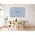 WANDBILD DETAILLIERTES DEKORATIVES MANDALA IN BLAU - BILDER MIT FENG SHUI-MOTIVEN - BILDER