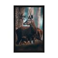 POSTER HIRSCH IM KIEFERWALD - TIERE - POSTER