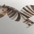 OBRAZ VESELÁ ZEBRA PRO DĚTI - DĚTSKÉ OBRAZY ZVÍŘÁTKA - OBRAZY