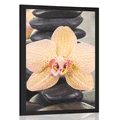 POSTER – ORCHIDEA GIALLA E PIETRE ZEN - FENG SHUI - POSTER