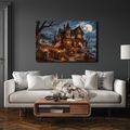 WANDBILD SPUKHAUS IM MONDSCHEIN - HALLOWEEN- UND HORROR-BILDER - BILDER