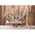 SELF ADHESIVE WALLPAPER TREE ON A WOODEN BASE - SELF-ADHESIVE WALLPAPERS - WALLPAPERS