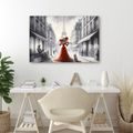OBRAZ PAŘÍŽSKÁ ULICE S HOUSLISTKOU - OBRAZY ŽENY - OBRAZY